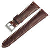 Vintage Double Stitched Calf Leather Strap 20 / 22 - Dark Red