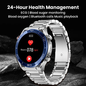BEARSCOME Max 1 Heart rate Blood Glucose ECG/EKG Blood Pressure Monitoring Bluetooth Talk Smartwatch