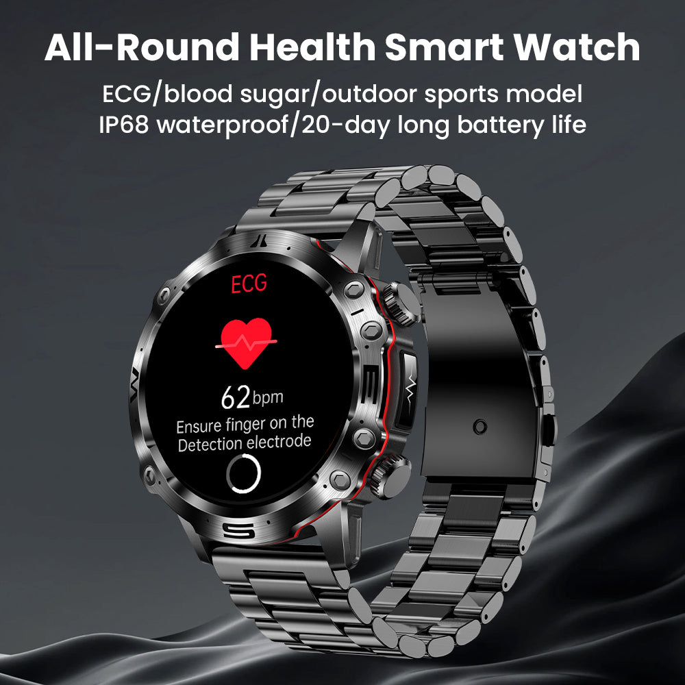 Bearscome PRO 3 High-end ECG/EKG blood sugar health HD sports smart watch