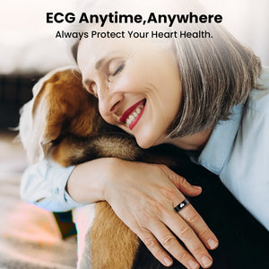 Bearscome R07 Blood Glucose ECG/EKG Blood Pressure Monitoring AI Health Analysis Smart Ring