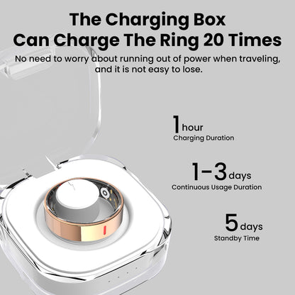 Bearscome R03 Blood Sugar Blood Pressure Blood oxygen HRV Sleep Monitoring Waterproof Smart Ring