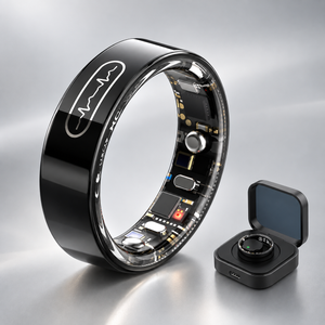 Bearscome R09 Blood Glucose ECG/EKG Blood Pressure Monitoring AI Health Analysis Smart Ring