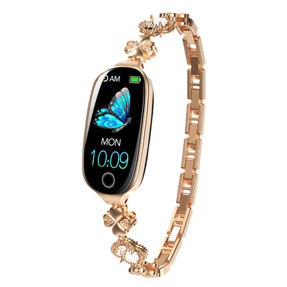 Bearscome Blood Sugar Blood Pressure monitoring Luxury Diamond Design Fashion Smartwatch