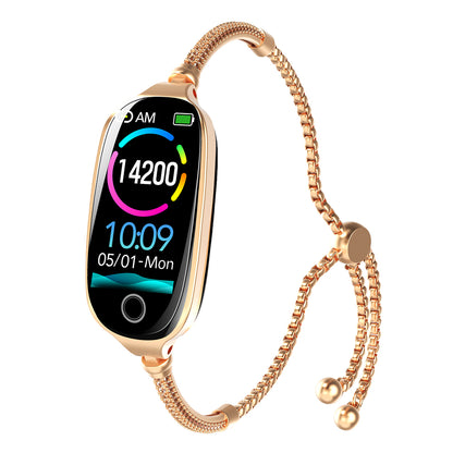 Bearscome Blood Sugar Blood Pressure monitoring Luxury Diamond Design Fashion Smartwatch